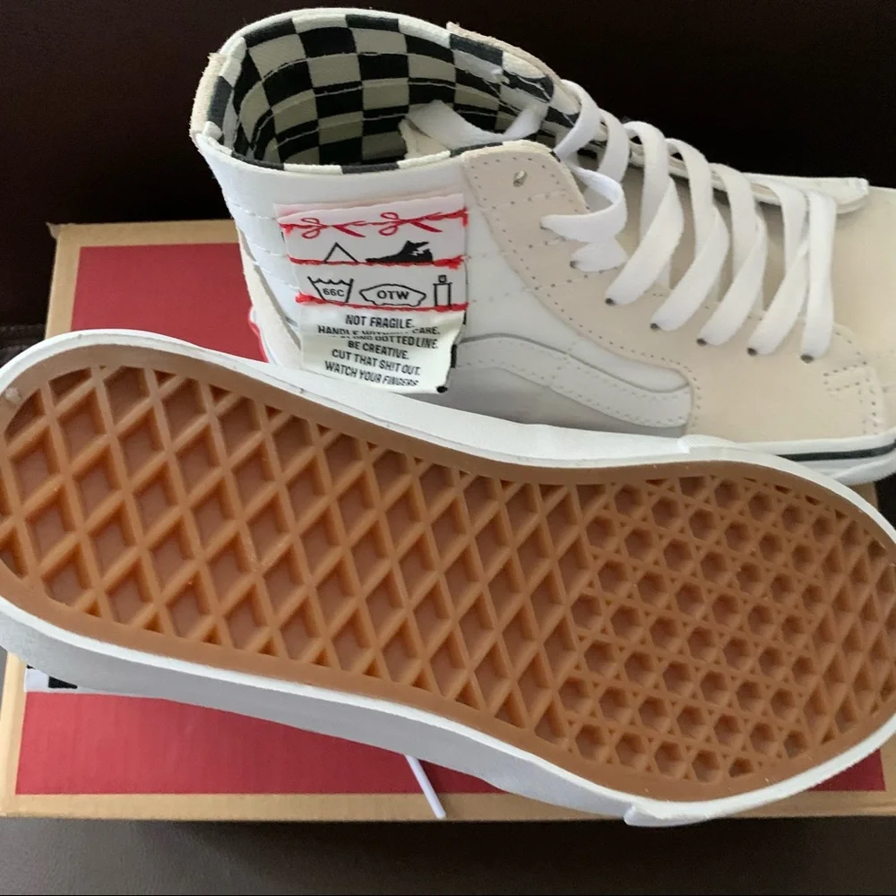 New VANS DIY Sk8-Hi Tapered  “DIY - White” women size 6 - Picture 5 of 6